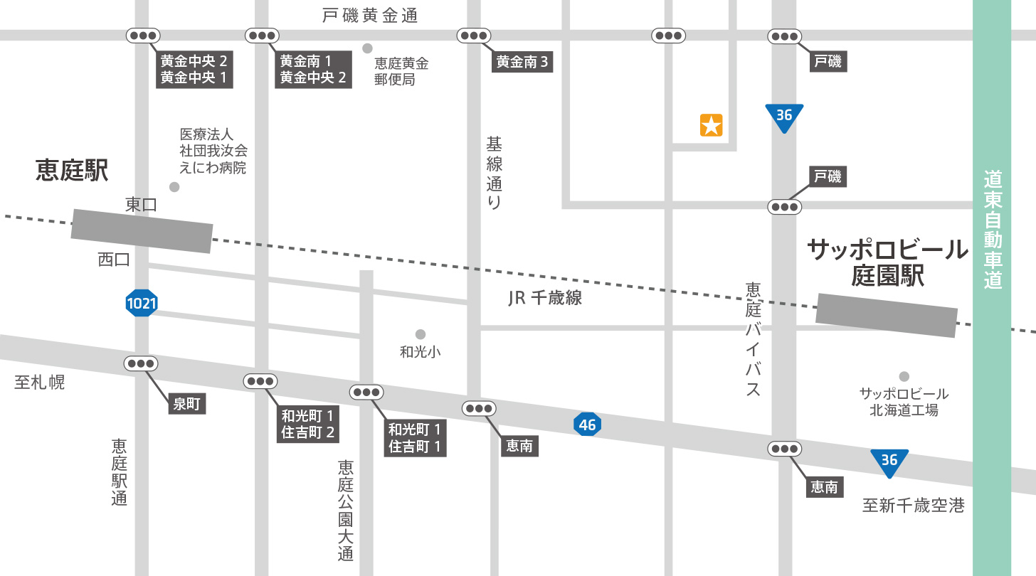 スフェラ−株式会社　恵庭事業所地図